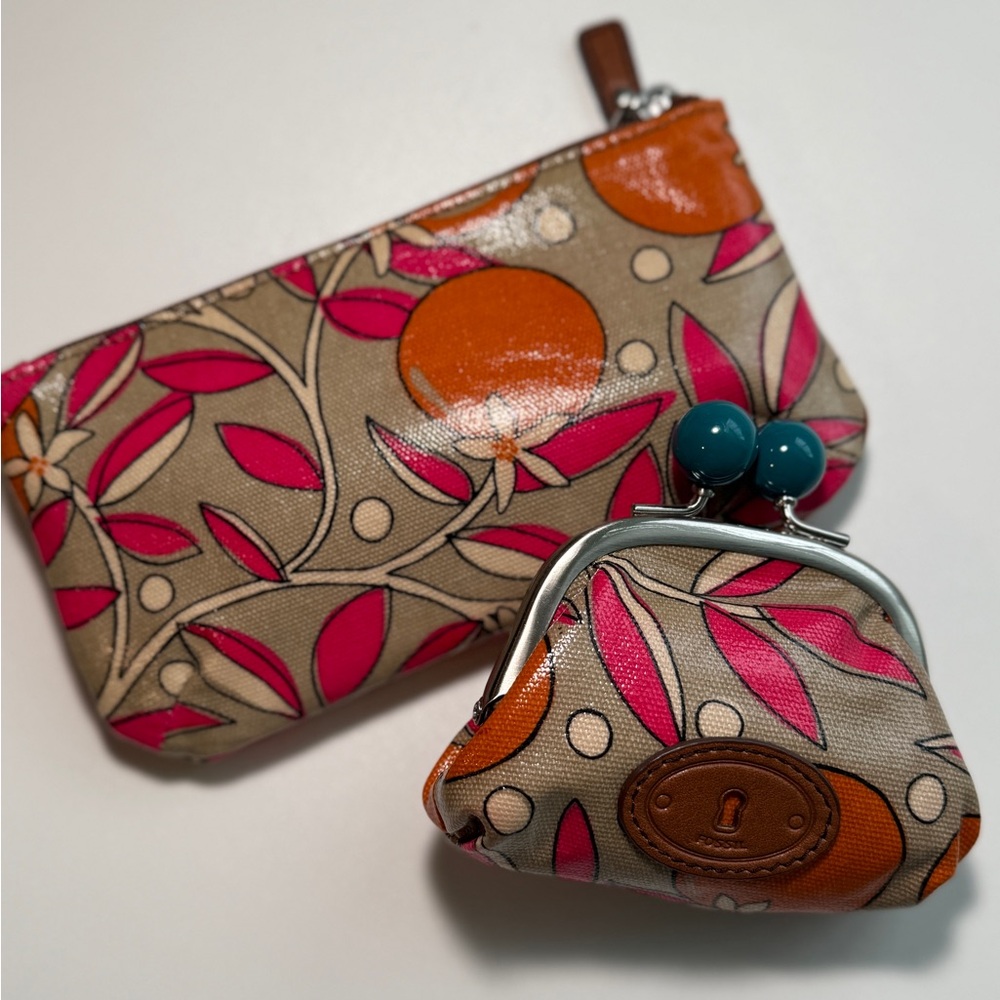 Fossil Makeup Bag & Coin Purse Set